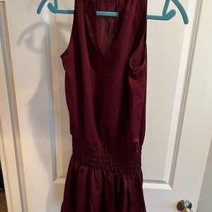 NEW without tags. Maroon dress. Size small. Cinches on waist.